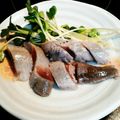 Trussardi's cooksnap of when they made 【杜氏流】鰯の酢〆 酒粕風味　酢締め.