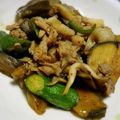 きえのすけ's cooksnap of when they made オクラとまいたけと茄子の豚バラ炒め.