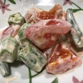ちびたんコトラ's cooksnap of when they made トマトとオクラの和風マヨサラダ♡.