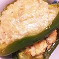 キム・リンコ's cooksnap of when they made ふわふわヘルシー♡ピーマンのツナ豆腐詰め.
