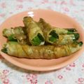 mmameco's cooksnap of when they made 豚うす切り肉の小松菜巻き.