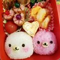 koyuriri's cooksnap of when they made まめゴマ❀ひな祭りのお弁当（キャラ弁）.