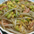クック1DRMF1☆'s cooksnap of when they made 節約もやし★カニカマと枝豆の卵炒め.