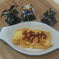 パンダ達の母です。's cooksnap of when they made 卵焼き器で作る♪ニセオムライス.