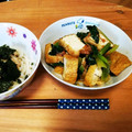 Chokoモンブラン's cooksnap of when they made 小松菜と厚揚げの炒め～梅風味.