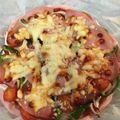 sararaママ's cooksnap of when they made 余ったお餅で簡単☆もちピザ.