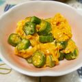 ジョンリークッカー's cooksnap of when they made ☆副菜やお弁当に☆甘辛オクラの卵とじ.