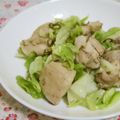 mmameco's cooksnap of when they made 鶏ももとキャベツの塩コンブバター炒め.