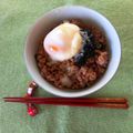 pitachan1's cooksnap of when they made 納豆ごはん〜温玉のせ〜.