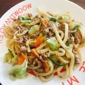 DonAoyama's cooksnap of when they made 旨!早!安!!挽肉とピーマンの焼うどん.