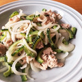 ʕ•ٹ•ʔ's cooksnap of when they made ＊豚肉とゴーヤのうま塩炒め＊.