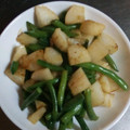 のえもゆ's cooksnap of when they made ながいもとスナップえんどうの簡単炒め.