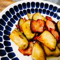 peachpine's cooksnap of when they made イタリアなすとベーコンの炒め物.