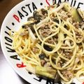 モブ人間's cooksnap of when they made 和風 きのことナスのパスタ.