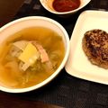 Chiru♥'s cooksnap of when they made 鶏むね肉とレタス きのこのコンソメスープ.