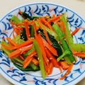 amjkao's cooksnap of when they made 野菜を食べよう！小松菜と人参のナムル★.