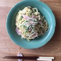 ゆーさんプラス's cooksnap of when they made ☆簡単♪♪水菜とハムのサラスパ☆.