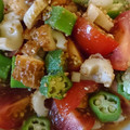 きなめし's cooksnap of when they made トマトとオクラのサラダ.