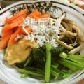 ☆Rokko☆'s cooksnap of when they made 菜っ葉としめじ・うす揚げの煮物♪.