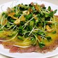 FAsans's cooksnap of when they made カツオのカルパッチョにんにくソース.