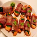 shiirao's cooksnap of when they made サーモン刺身の大葉ベーコン巻き～あぶり～.