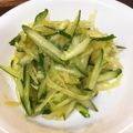 卵せんべい's cooksnap of when they made そうめんかぼちゃとキュウリのポン酢和え.