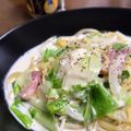 えりこは's cooksnap of when they made 塩レモン使って☆チーズクリームパスタ.