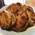 sofami's cooksnap of when they made 豚ひき肉のれんこん挟み焼き.