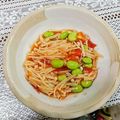 ✨あいり✨'s cooksnap of when they made ✿トマト入り甘酢なめ茸と枝豆のマリネ✿.