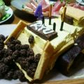 スノウパン's cooksnap of when they made 男の子に★ブルドーザーのバースデーケーキ.