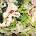 怪獣のMAMA's cooksnap of when they made 栄養満点 タイ風 ☆空芯菜炒め☆.