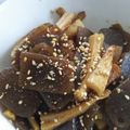 こむぎぱくぱく's cooksnap of when they made うちの定番☆こんにゃくとちくわのきんぴら.