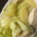 harutama's cooksnap of when they made キャベツ新じゃが鶏モモのあっさり煮.