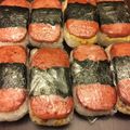 yumin3535's cooksnap of when they made 大量生産・流れ作業・スパムおむすび.