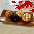 ３匹の大ぶたママ's cooksnap of when they made カリッモチッ 里芋の三種変わり衣揚げ.