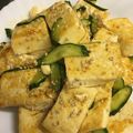 クックXJZR7R☆'s cooksnap of when they made 豆腐とキュウリのピリ辛中華炒め.