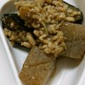 くいしんbu's cooksnap of when they made 茄子と蒟蒻のステーキ風♪味付け焼肉乗せ♡.