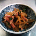 コンフリー's cooksnap of when they made 節約☆大根の皮&ベーコンとニラ炒め.