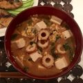 料理インコ's cooksnap of when they made 健康思考味噌汁005　ニラ&えのき茸.
