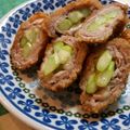 いしまいﾁｬﾝ's cooksnap of when they made アスパラ巻きトンカツ♪簡単ごまソース添え.