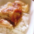 Sac’HiNa's cooksnap of when they made 鶏むね肉の甘味噌だれ丼.