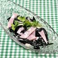 にきけん's cooksnap of when they made 金時草とハムのマヨポン和え.
