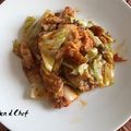 働く女子の台所's cooksnap of when they made 簡単キャベツと豚肉キムチ炒め.