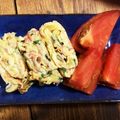 ミトン母ちゃん's cooksnap of when they made ❤カニカマ＆ハムチーズの卵焼き❤.