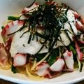 00013000's cooksnap of when they made ねば～る山芋ペペロンチーノ.