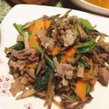ゆりゆり2's cooksnap of when they made 妊娠、授乳に！豚肉と小松菜のごまだれ炒め.