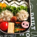 meiyuina's cooksnap of when they made 魚ニソdeパンダちゃん＊キャラ弁おかず.