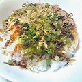 ΦωΦパニーニ☆'s cooksnap of when they made レンジ調理☆お好み焼き定食風ねこまんま！.
