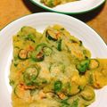 ふわりんぽよりん♪'s cooksnap of when they made 獅子唐のじゃがチヂミ.