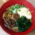 xJewelsx's cooksnap of when they made かき玉豆腐蕎麦.